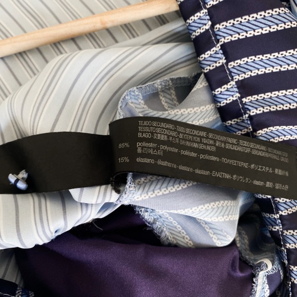 Zara Blue Striped Wrap Bodysuit, Size M - Picture 10 of 14